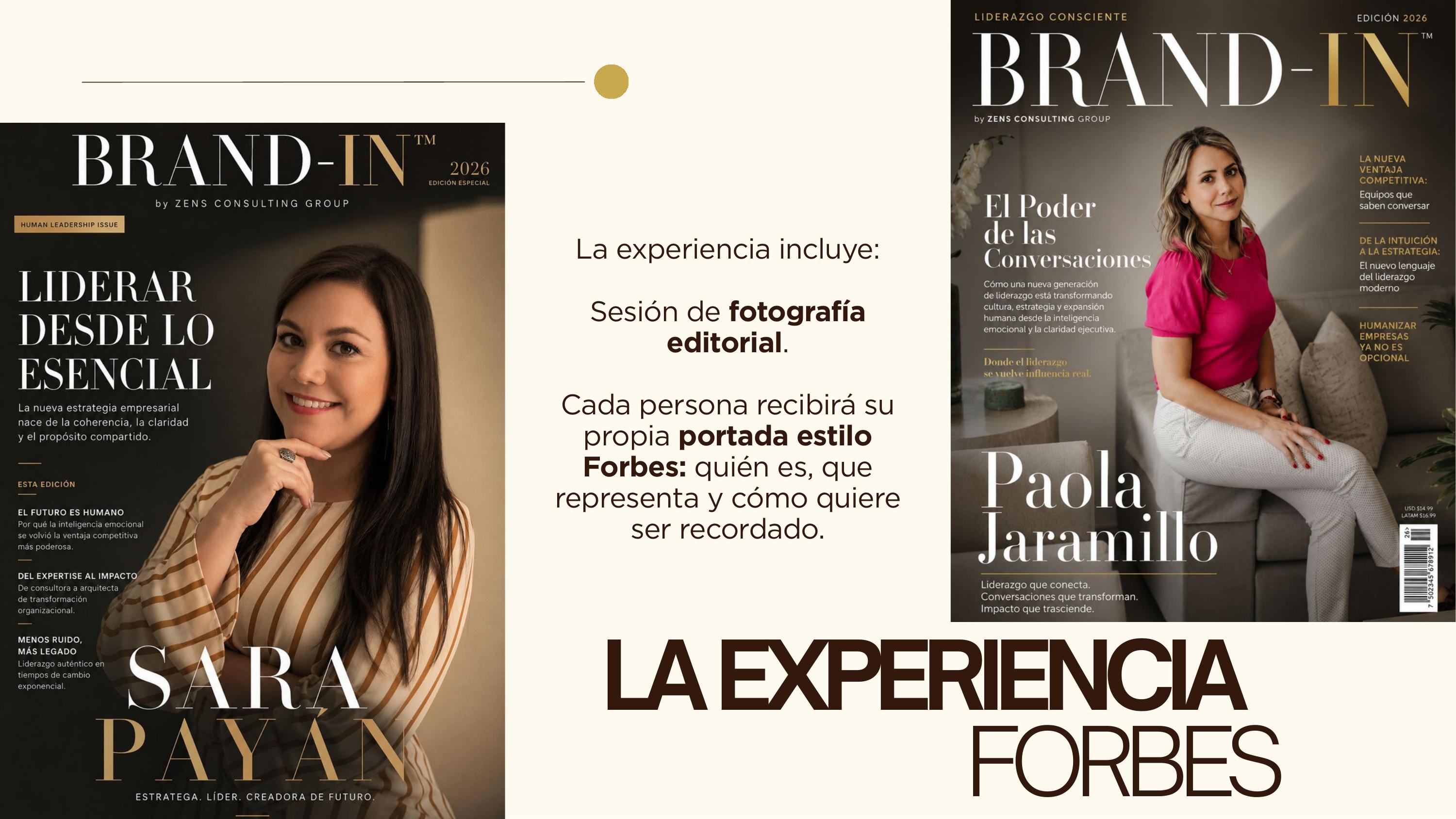 Portadas estilo Forbes creadas en BRAND-IN